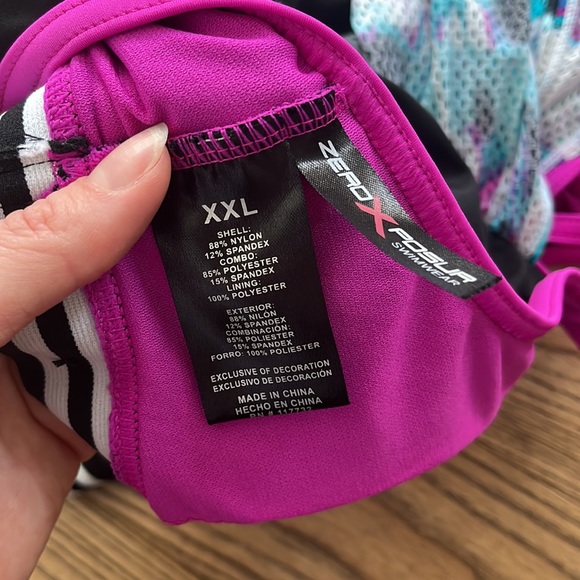 ZEROXPOSUR WOMEN'S SWIMSUIT 2 PC. SET COLOR: AURORA size XXL - Picture 6 of 7